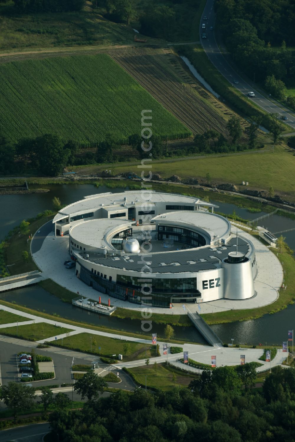 Aurich from the bird's eye view: Leisure Centre - Amusement Park ENERGIE ERLEBNIS ZENTRUM on street Osterbusch in the district Tannenhausen in Aurich Ostfriesland in the state Lower Saxony, Germany