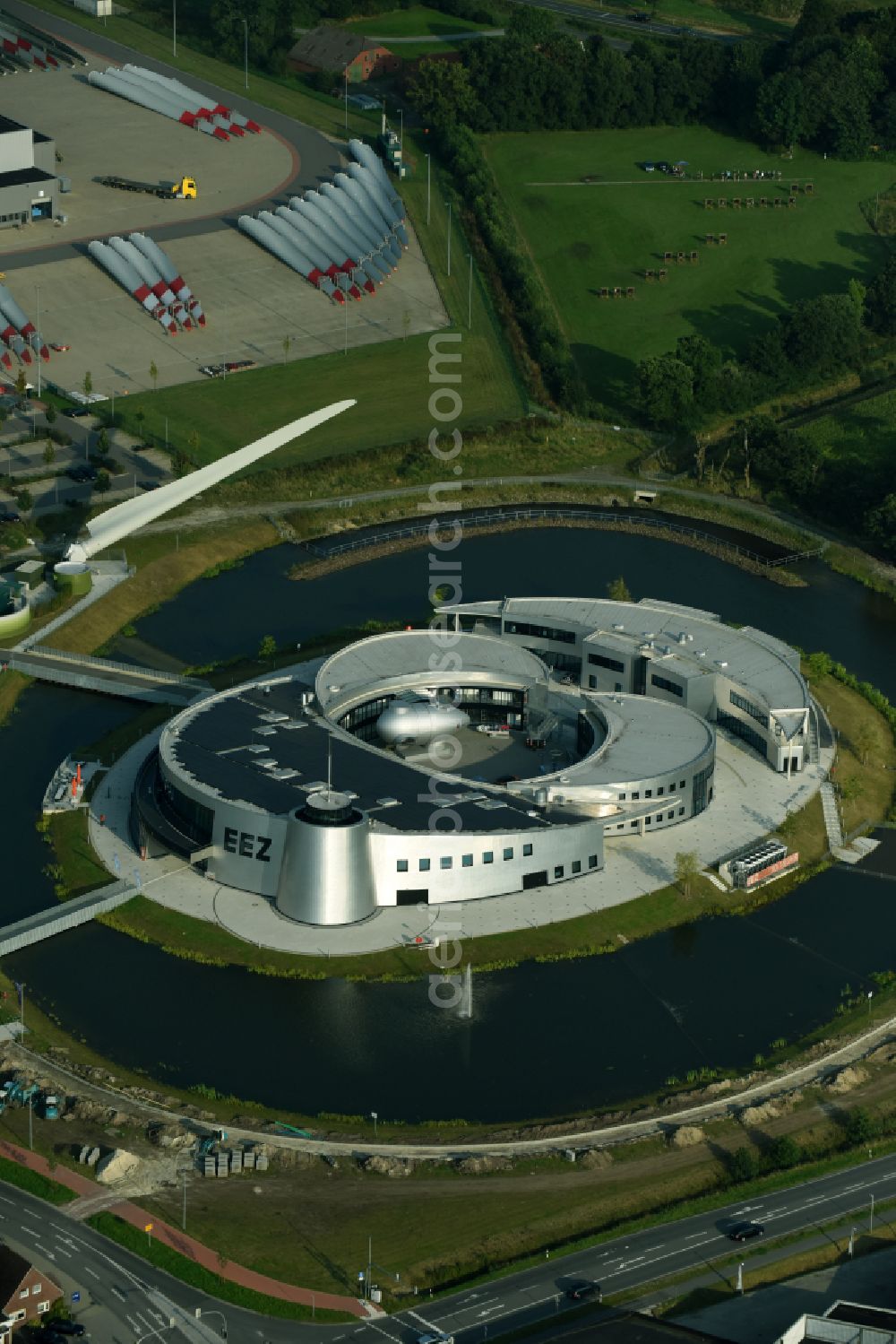 Aurich from above - Leisure Centre - Amusement Park ENERGIE ERLEBNIS ZENTRUM on street Osterbusch in the district Tannenhausen in Aurich Ostfriesland in the state Lower Saxony, Germany