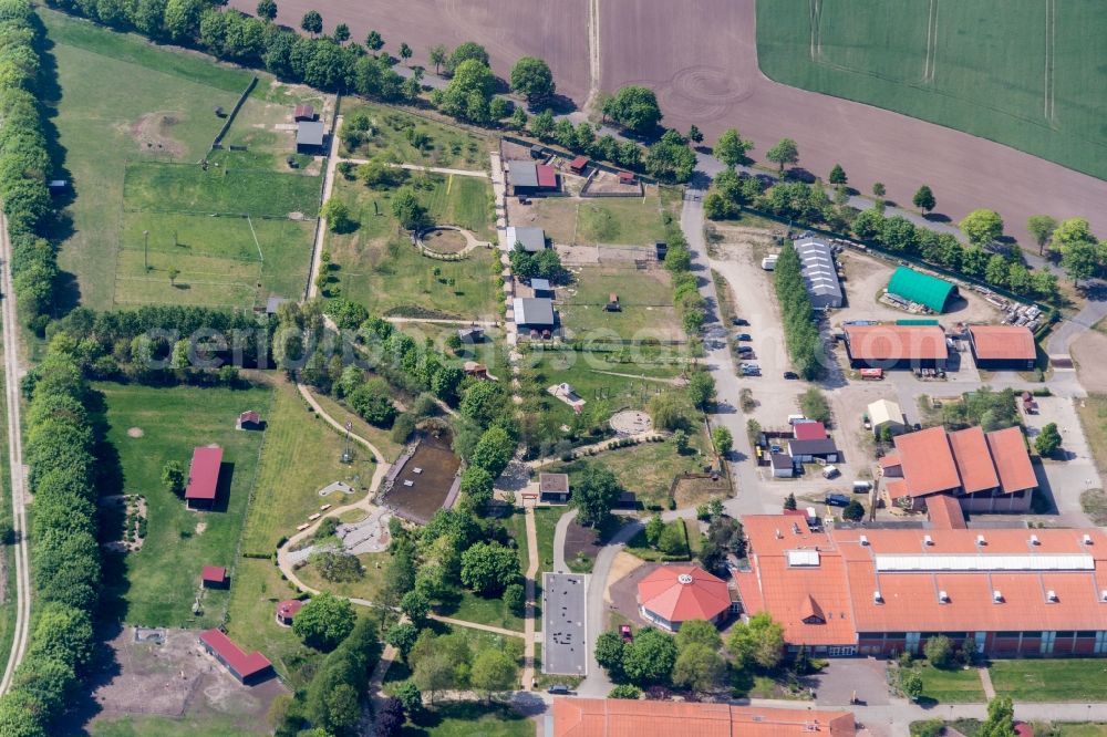 Aerial image Paaren im Glien - Leisure Centre - Amusement Park Erlebnispark Paaren on Gartenstrasse in Paaren in the state Brandenburg, Germany