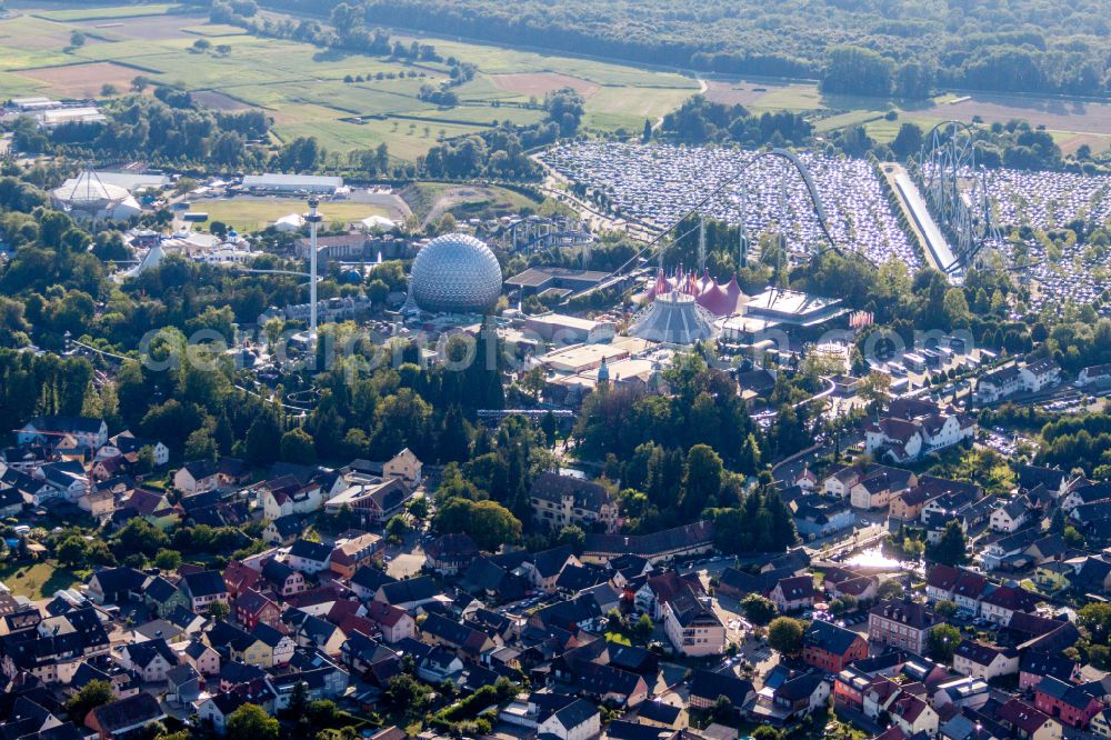 Rust from above - Leisure Centre - Amusement Park Europa-Park on street Europa-Park-Strasse in Rust in the state Baden-Wurttemberg, Germany