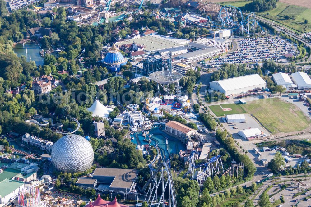 Aerial photograph Rust - Leisure Centre - Amusement Park Europa-Park on street Europa-Park-Strasse in Rust in the state Baden-Wurttemberg, Germany