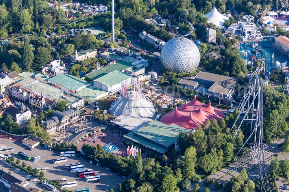 Rust from above - Leisure Centre - Amusement Park Europa-Park on street Europa-Park-Strasse in Rust in the state Baden-Wurttemberg, Germany