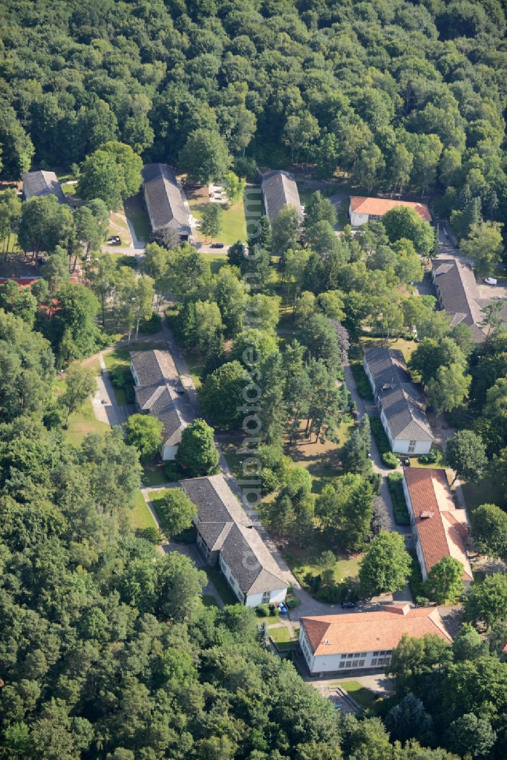 Joachimsthal from above - Leisure Centre - Amusement Park Europaeische Jugenderholungs- und Begegnungsstaette Werbellinsee in Joachimsthal in the state Brandenburg