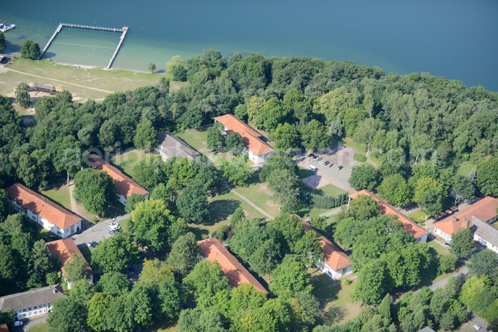 Joachimsthal from above - Leisure Centre - Amusement Park Europaeische Jugenderholungs- und Begegnungsstaette Werbellinsee in Joachimsthal in the state Brandenburg