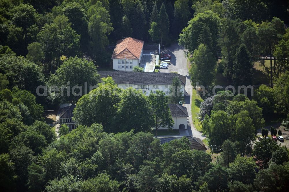 Joachimsthal from the bird's eye view: Leisure Centre - Amusement Park Europaeische Jugenderholungs- und Begegnungsstaette Werbellinsee in Joachimsthal in the state Brandenburg