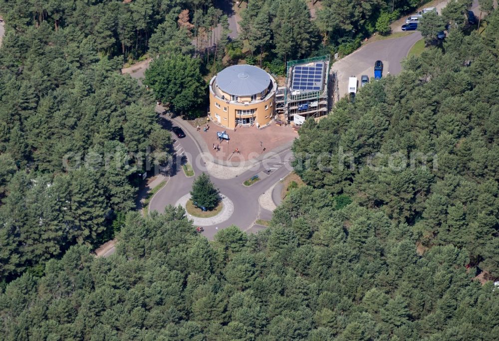 Senftenberg from above - Leisure Centre - Amusement Park Familienpark Senftenberger See in Senftenberg in the state Brandenburg