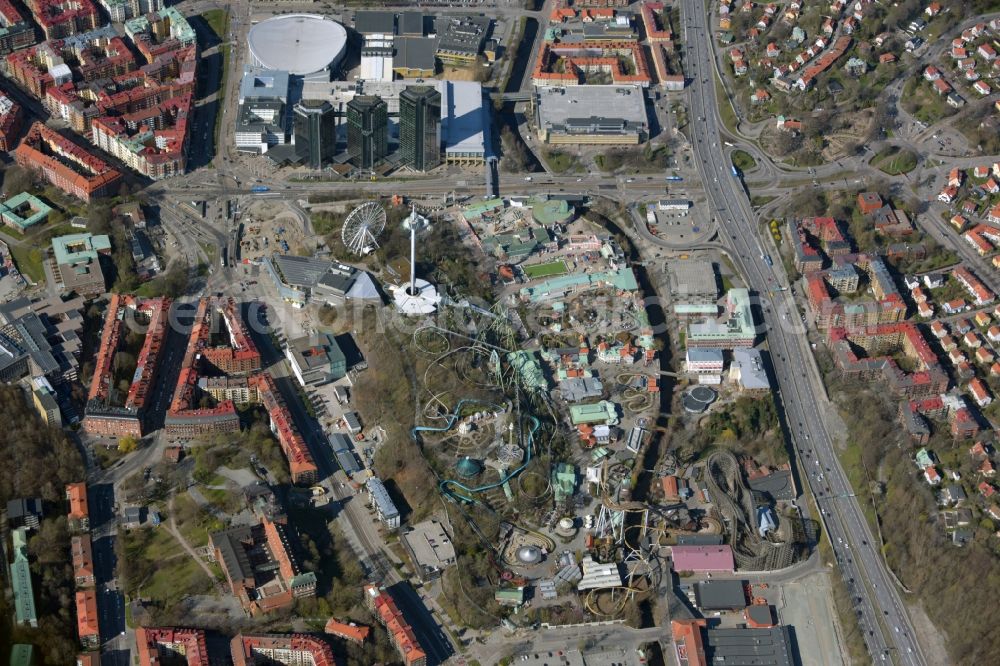 Gothenburg from the bird's eye view: Recreation Center - Liseberg Oergrytevaegen amusement park in Gothenburg in Vaestra Goetaland County, Sweden