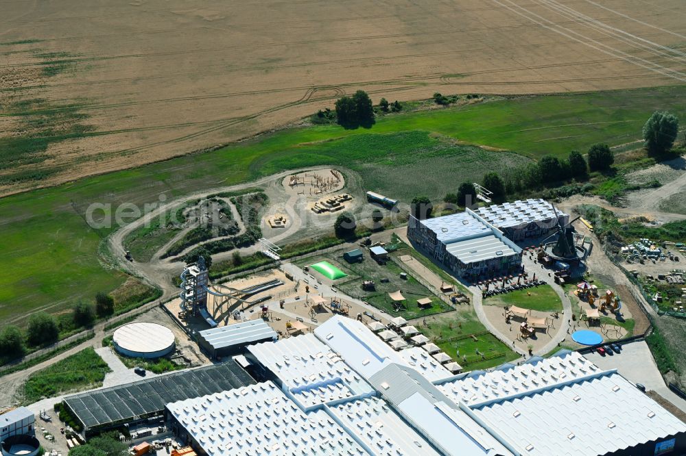 Aerial image Panketal - Garden center with amusement park Gartencenter aus Holland GmbH with outdoor playground, gastronomy and adventure park in Panketal in the state Brandenburg, Germany