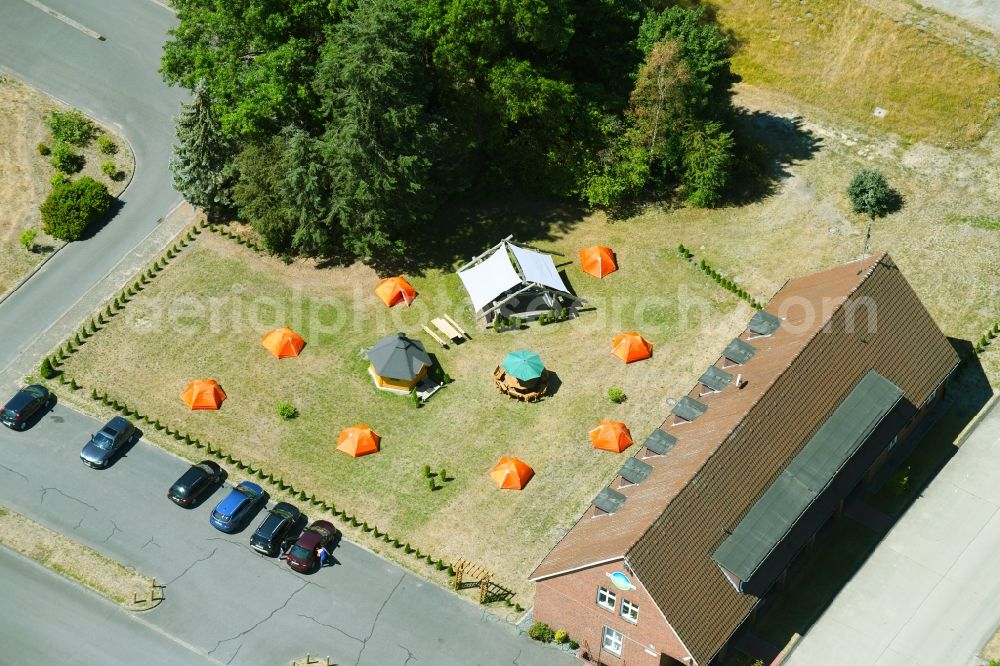 Wesendorf from above - Leisure Centre - Amusement Park Hammerstein Park Wesendorf along the Lange Strasse in Wesendorf in the state Lower Saxony, Germany