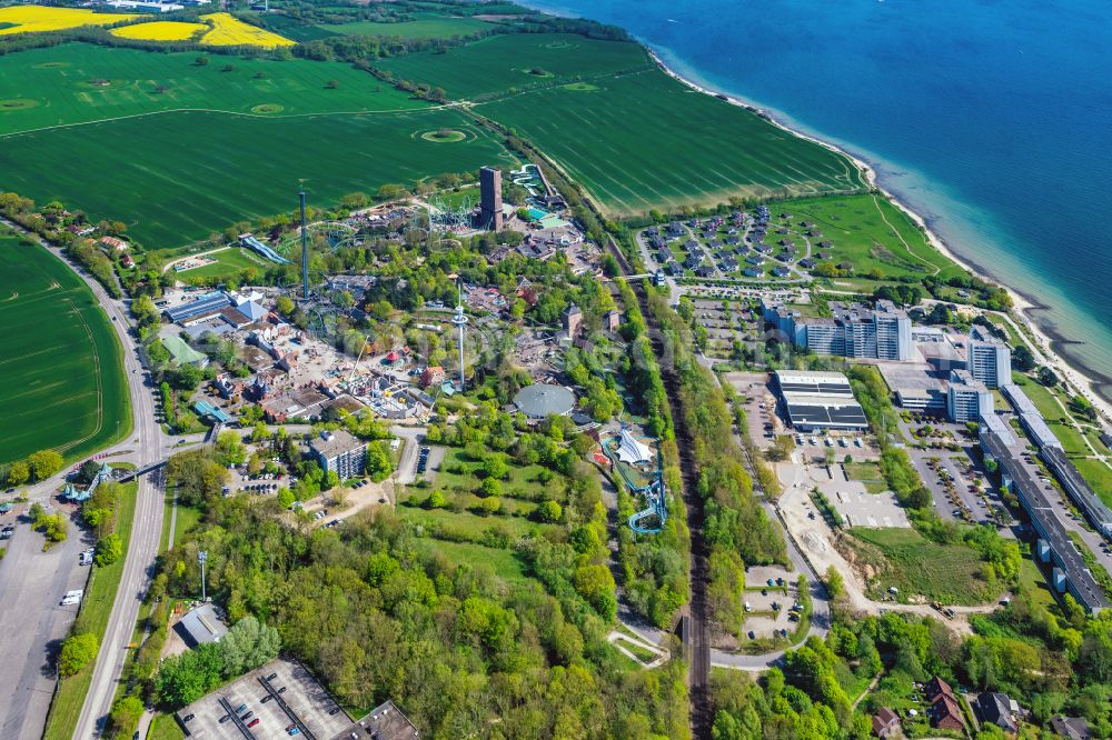 Aerial image Sierksdorf - Leisure Centre - Amusement Park HANSA-PARK Am Fahrenkrog in Sierksdorf in the state Schleswig-Holstein, Germany