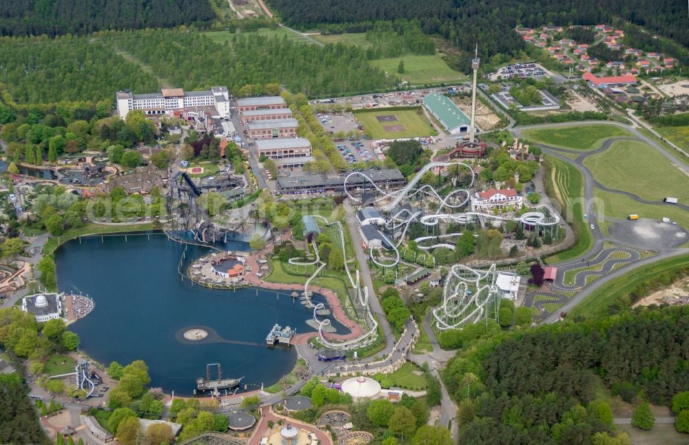 Aerial photograph Soltau - Leisure Centre - Amusement Park Heidepark Soltau in Soltau in the state Lower Saxony, Germany