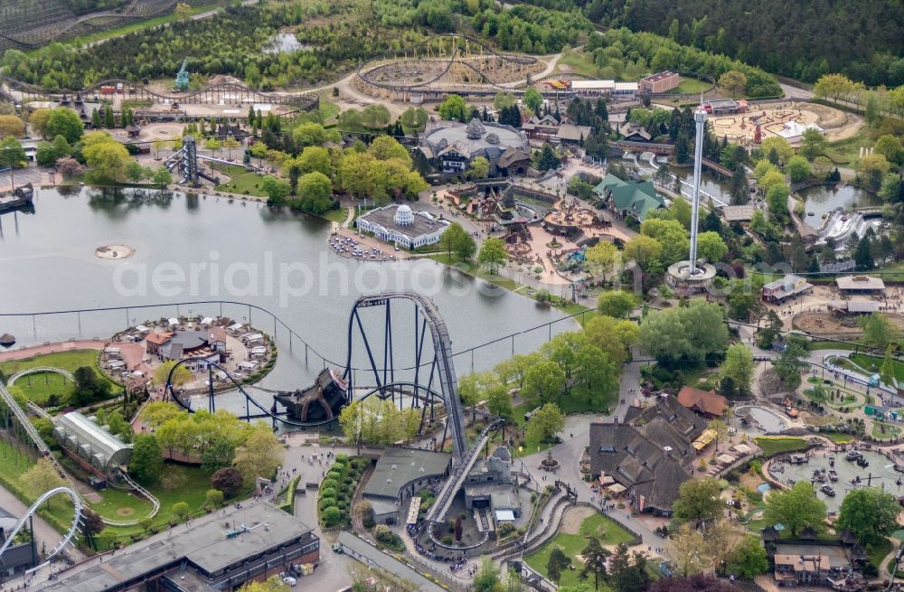 Soltau from above - Leisure Centre - Amusement Park Heidepark Soltau in Soltau in the state Lower Saxony, Germany