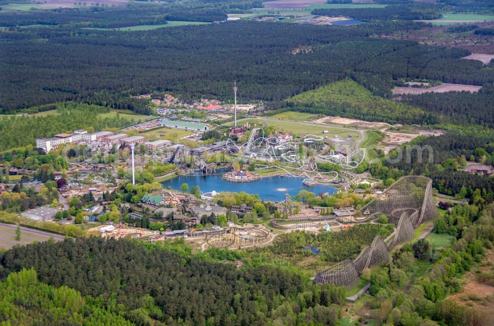 Aerial image Soltau - Leisure Centre - Amusement Park Heidepark Soltau in Soltau in the state Lower Saxony, Germany