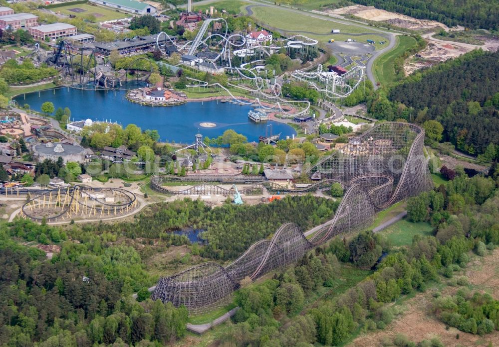 Aerial photograph Soltau - Leisure Centre - Amusement Park Heidepark Soltau in Soltau in the state Lower Saxony, Germany