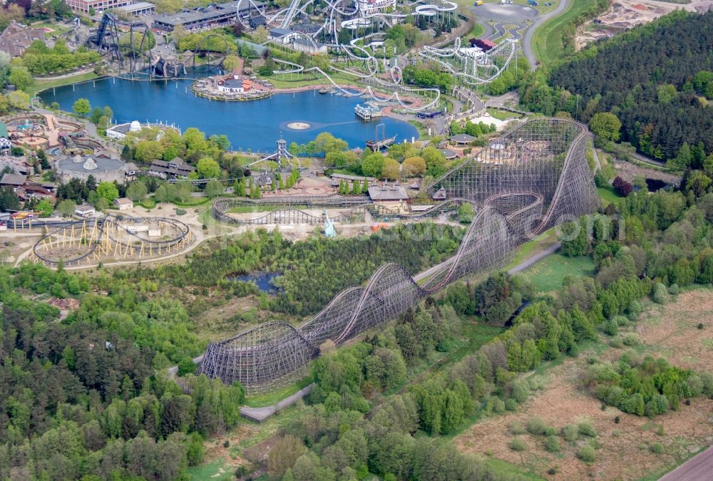 Soltau from above - Leisure Centre - Amusement Park Heidepark Soltau in Soltau in the state Lower Saxony, Germany