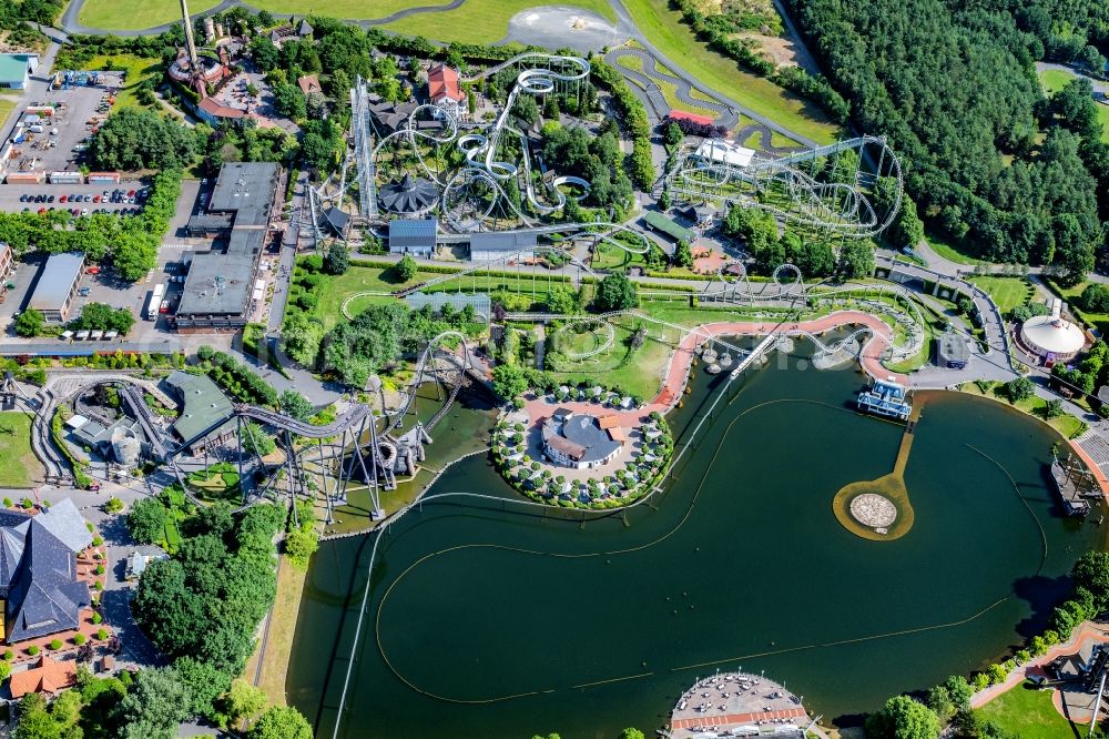 Aerial photograph Soltau - Leisure Centre - Amusement Park Heidepark Resort Soltau in Soltau in the state Lower Saxony, Germany