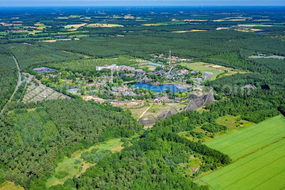 Aerial photograph Soltau - Leisure Centre - Amusement Park Heidepark Resort Soltau in Soltau in the state Lower Saxony, Germany