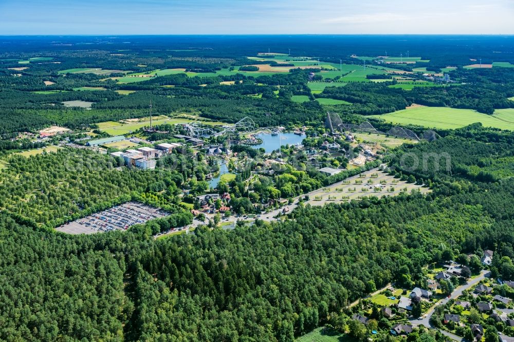 Aerial image Soltau - Leisure Centre - Amusement Park Heidepark Resort Soltau in Soltau in the state Lower Saxony, Germany