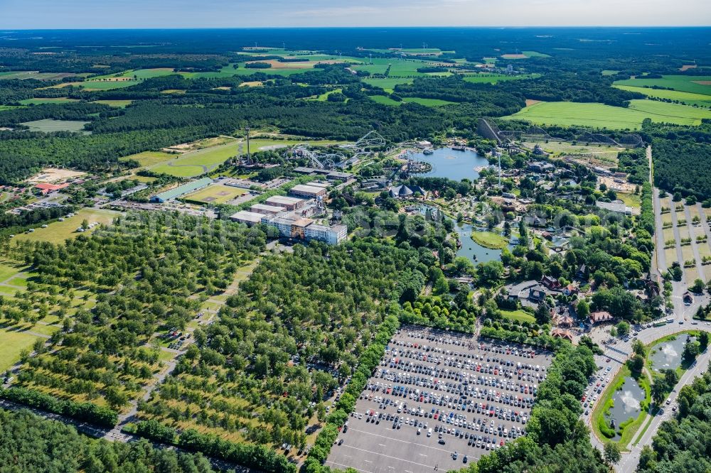 Soltau from above - Leisure Centre - Amusement Park Heidepark Resort Soltau in Soltau in the state Lower Saxony, Germany