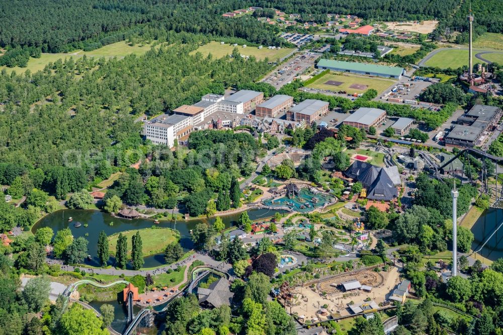 Aerial photograph Soltau - Leisure Centre - Amusement Park Heidepark Resort Soltau in Soltau in the state Lower Saxony, Germany