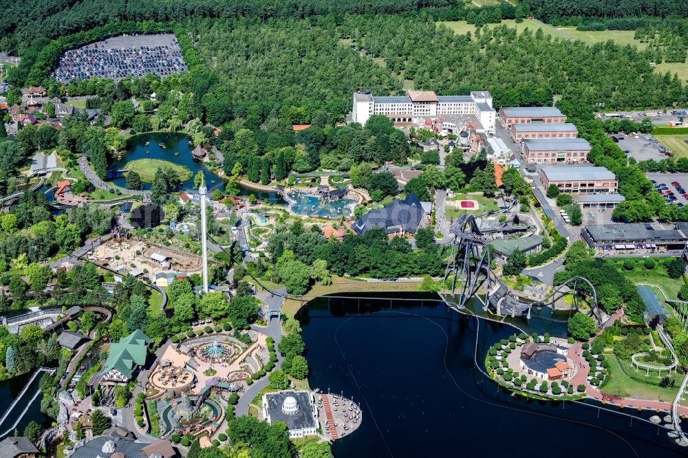 Soltau from the bird's eye view: Leisure Centre - Amusement Park Heidepark Resort Soltau in Soltau in the state Lower Saxony, Germany