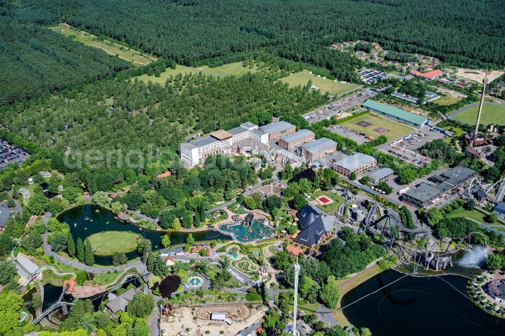 Aerial image Soltau - Leisure Centre - Amusement Park Heidepark Resort Soltau in Soltau in the state Lower Saxony, Germany