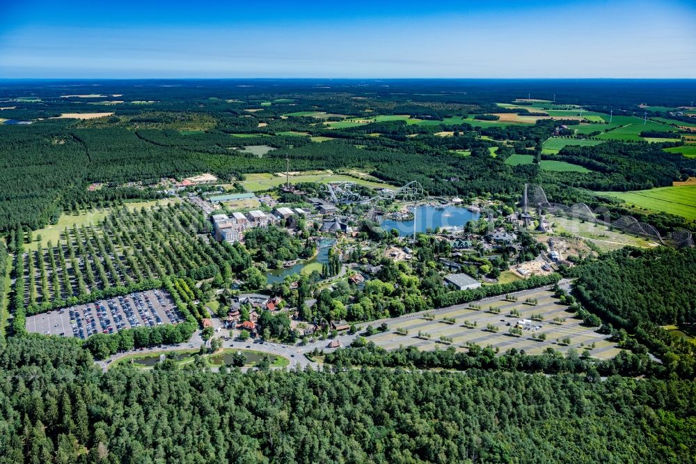 Aerial photograph Soltau - Leisure Centre - Amusement Park Heidepark Resort Soltau in Soltau in the state Lower Saxony, Germany