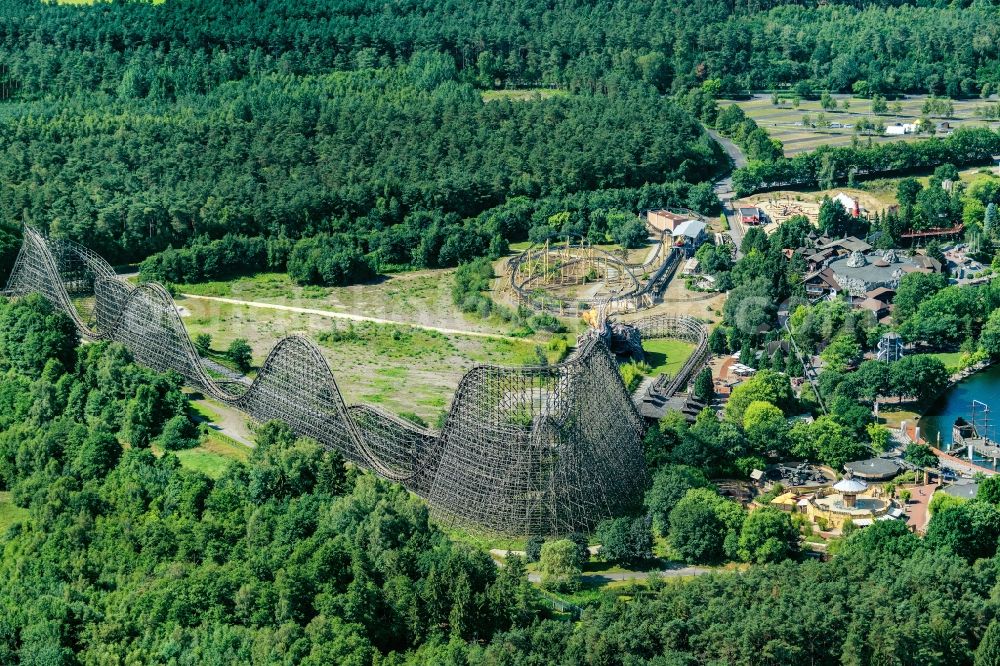 Aerial photograph Soltau - Leisure Centre - Amusement Park Heidepark Resort Soltau in Soltau in the state Lower Saxony, Germany