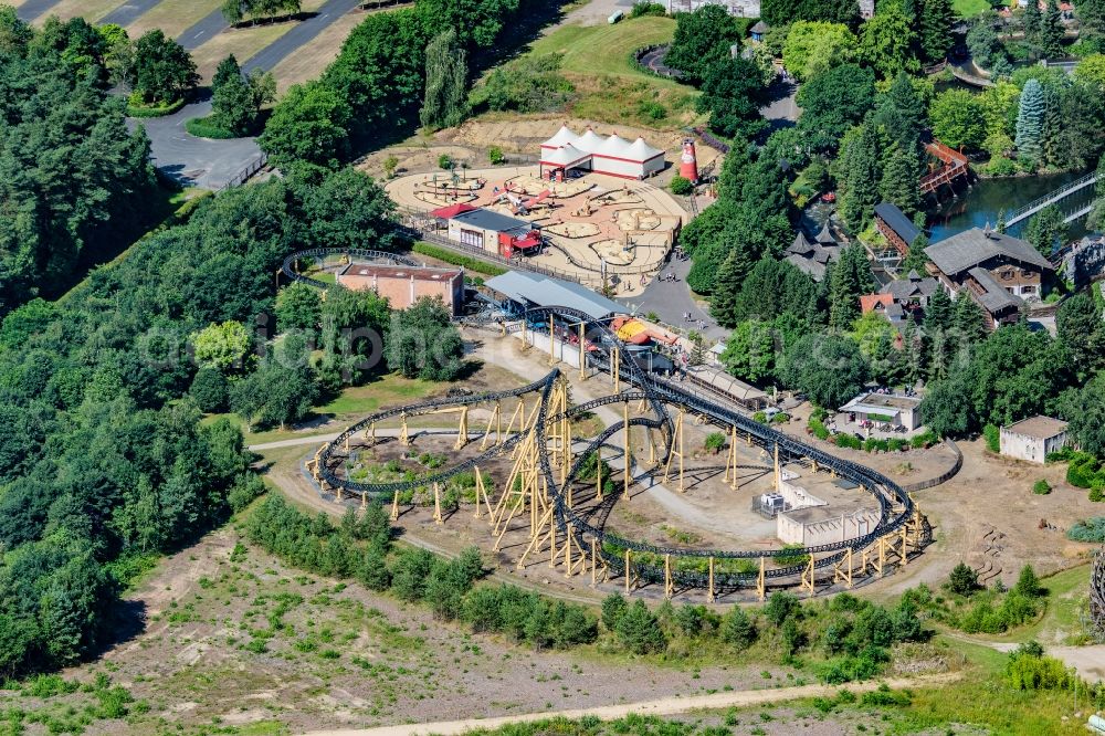 Soltau from the bird's eye view: Leisure Centre - Amusement Park Heidepark Resort Soltau in Soltau in the state Lower Saxony, Germany