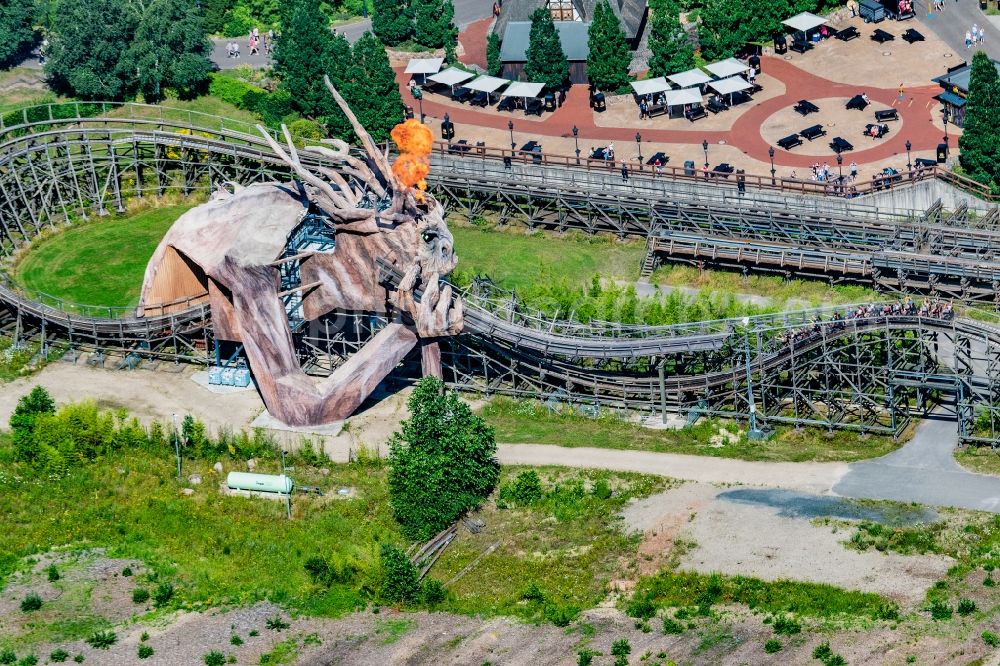 Soltau from the bird's eye view: Leisure Centre - Amusement Park Heidepark Resort Soltau in Soltau in the state Lower Saxony, Germany