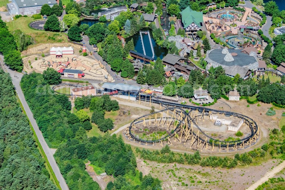 Aerial image Soltau - Leisure Centre - Amusement Park Heidepark Resort Soltau in Soltau in the state Lower Saxony, Germany