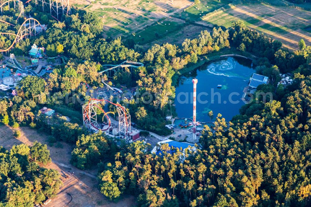 Aerial image Haßloch - Leisure Centre - Amusement Park Holiday Park GmbH on Holidayparkstrasse in Hassloch in the state Rhineland-Palatinate