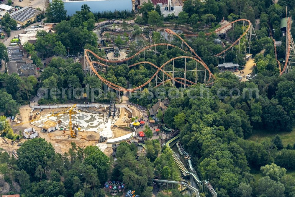 Aerial photograph Haßloch - Leisure Centre - Amusement Park Holiday Park in Hassloch in the state Rhineland-Palatinate, Germany