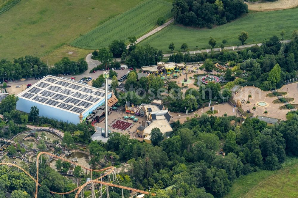 Aerial image Haßloch - Leisure Centre - Amusement Park Holiday Park in Hassloch in the state Rhineland-Palatinate, Germany