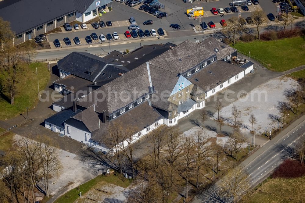 Brilon from the bird's eye view: Leisure Centre - Amusement Park of St. Hubertus-Schuetzenbruofschaft 1417 on Altenbuerener Strasse in Brilon at Sauerland in the state North Rhine-Westphalia, Germany