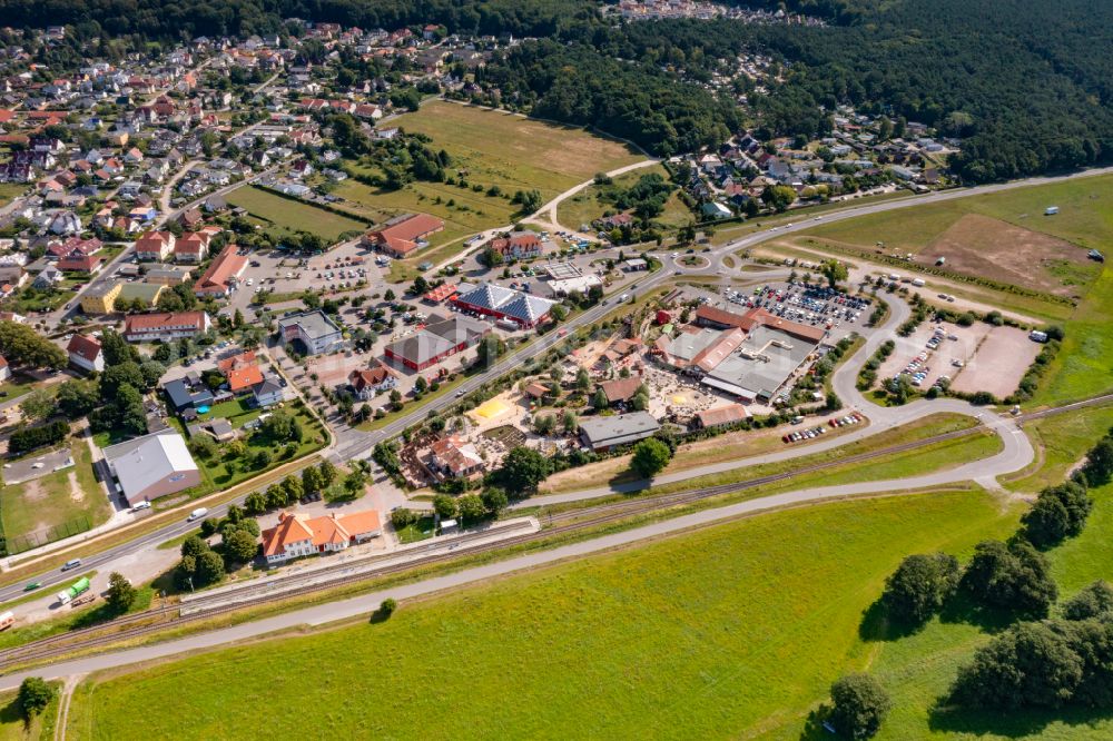 Aerial photograph Koserow - Leisure center - amusement park Karls Erlebnis-Dorf in Koserow in the state of Mecklenburg-Western Pomerania