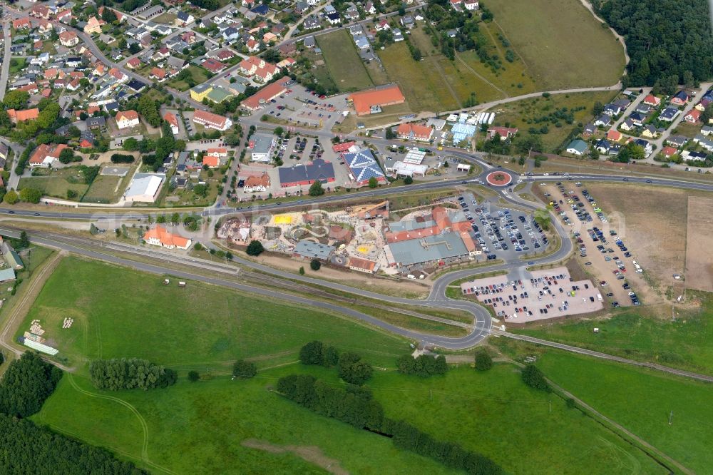 Koserow from above - Leisure Centre - Amusement Park Karls Erlebnis-Dorf Koserow in the district Koelpinsee in Koserow in the state Mecklenburg - Western Pomerania