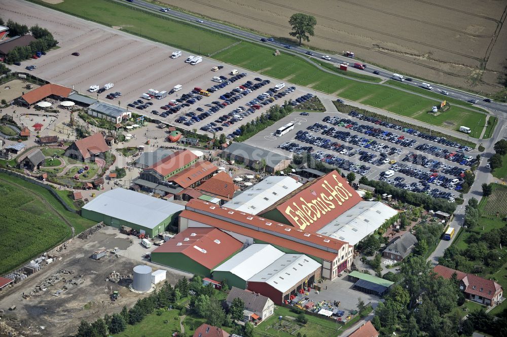 Rövershagen from above - Leisure Centre - Amusement Park Karls Erlebnis-Dorf on street Purkshof in Roevershagen in the state Mecklenburg - Western Pomerania, Germany