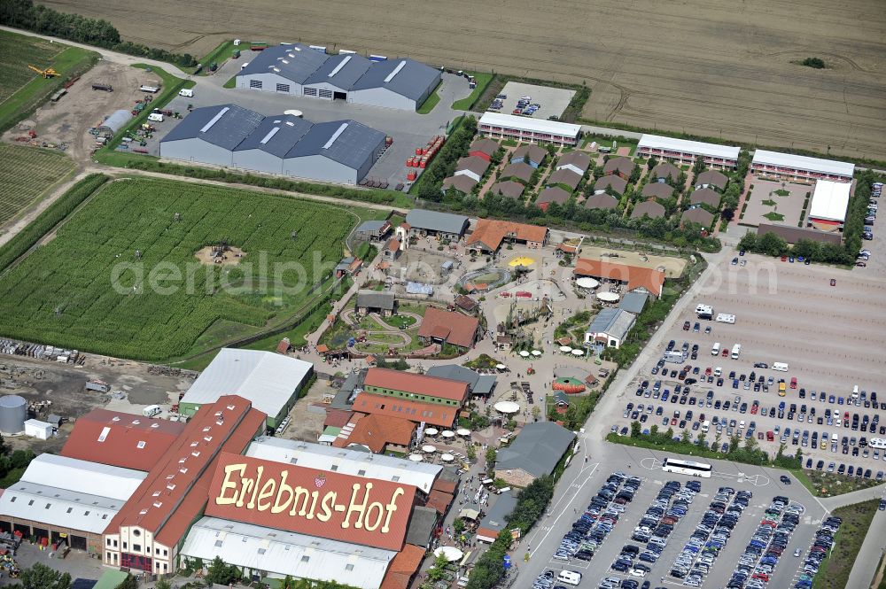 Aerial image Rövershagen - Leisure Centre - Amusement Park Karls Erlebnis-Dorf on street Purkshof in Roevershagen in the state Mecklenburg - Western Pomerania, Germany