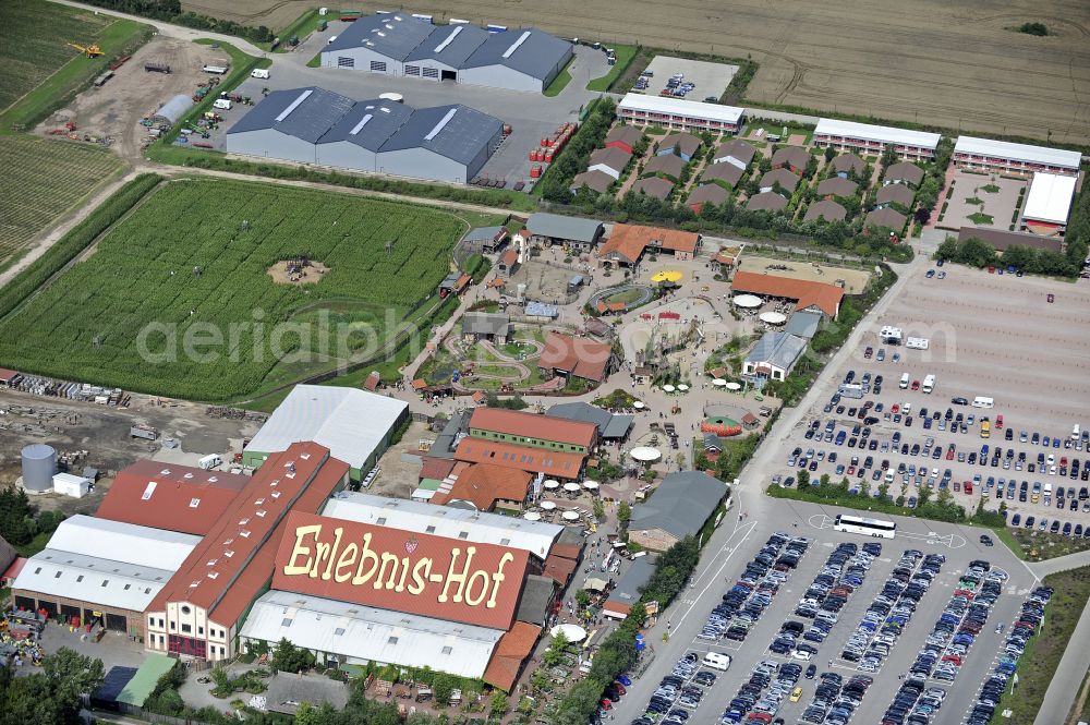 Aerial photograph Rövershagen - Leisure Centre - Amusement Park Karls Erlebnis-Dorf on street Purkshof in Roevershagen in the state Mecklenburg - Western Pomerania, Germany