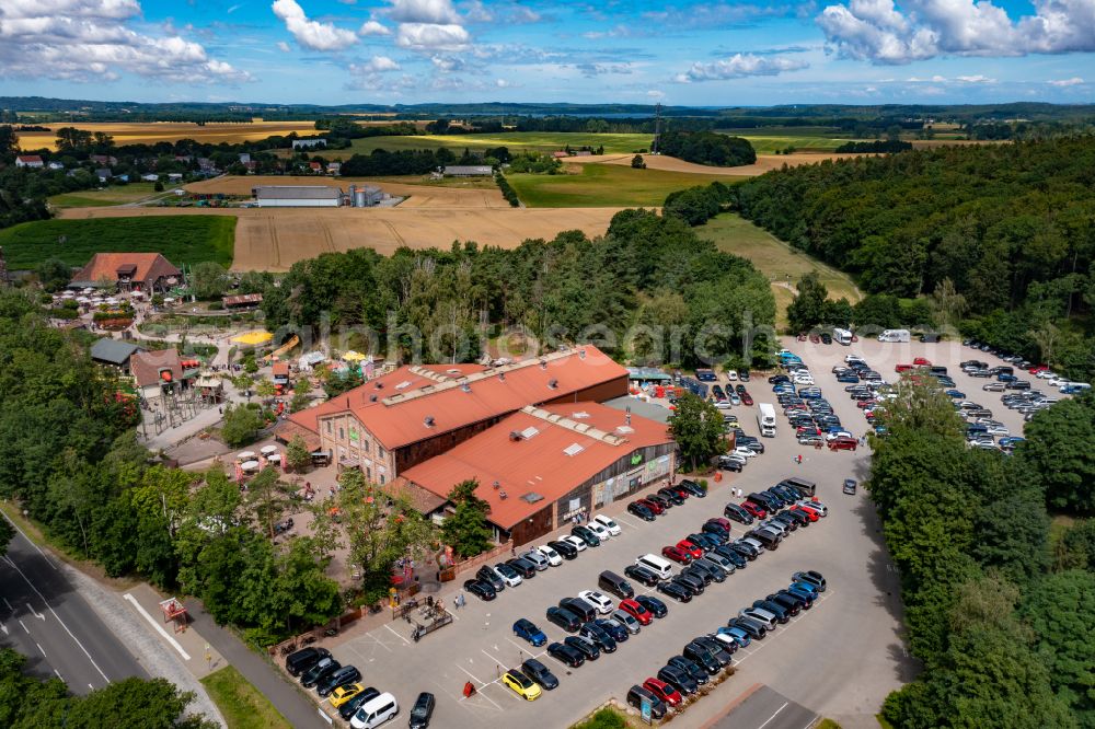 Zirkow from above - Leisure Centre - Amusement Park Karls Erlebnis-Dorf - Zirkow in Zirkow in the state Mecklenburg - Western Pomerania, Germany