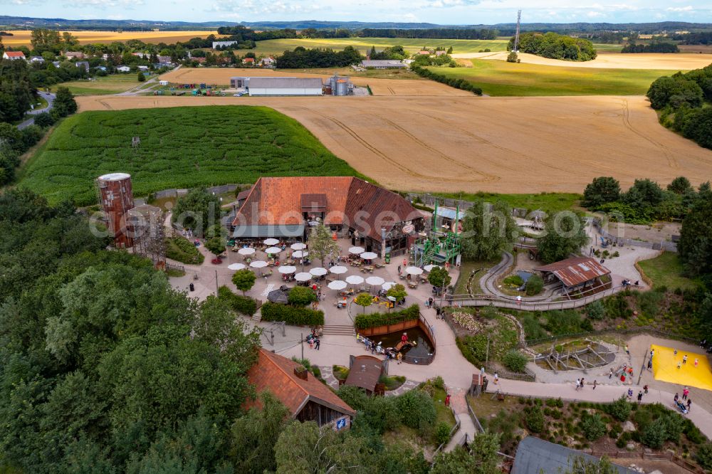 Aerial image Zirkow - Leisure Centre - Amusement Park Karls Erlebnis-Dorf - Zirkow in Zirkow in the state Mecklenburg - Western Pomerania, Germany