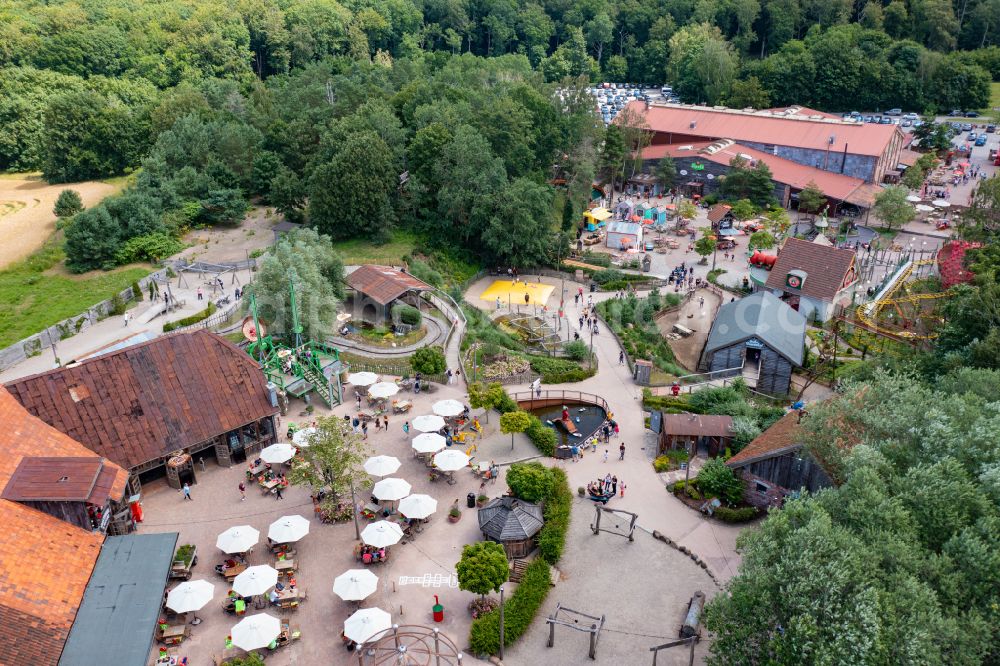 Zirkow from the bird's eye view: Leisure Centre - Amusement Park Karls Erlebnis-Dorf - Zirkow in Zirkow in the state Mecklenburg - Western Pomerania, Germany