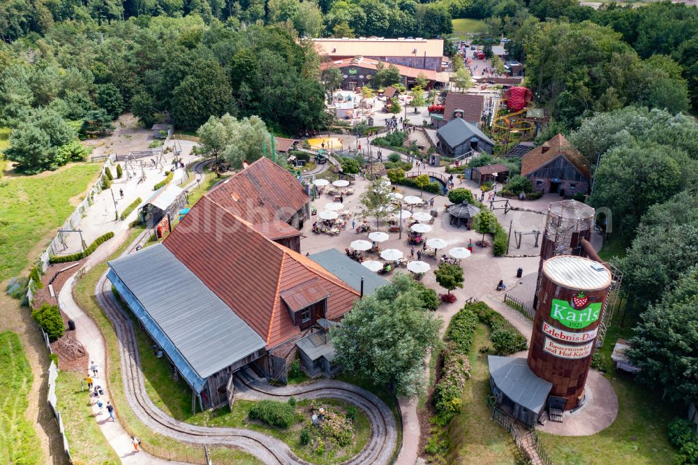 Aerial image Zirkow - Leisure Centre - Amusement Park Karls Erlebnis-Dorf - Zirkow in Zirkow in the state Mecklenburg - Western Pomerania, Germany