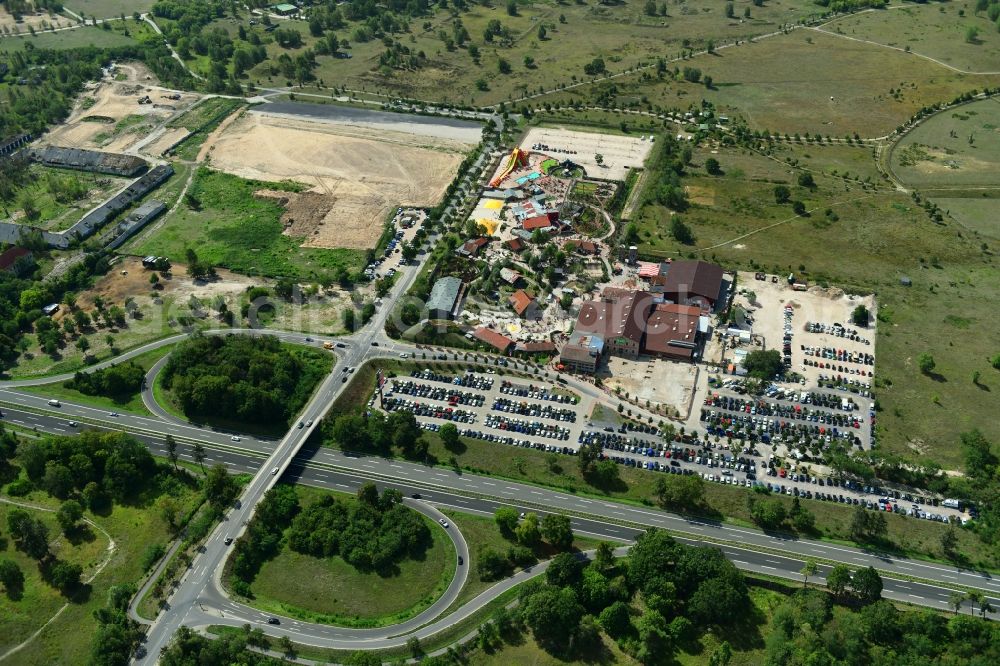 Aerial photograph Wustermark - Leisure Centre - Amusement Park Karls Freizeitpark Zur Doebritzer Heide in the district Elstal in Wustermark in the state Brandenburg, Germany