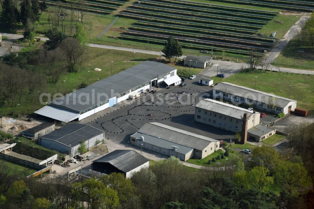 Fürstenwalde/Spree from the bird's eye view: Leisure center - Amusement kart track on the former airfield site in Fuerstenwalde / Spree in Brandenburg