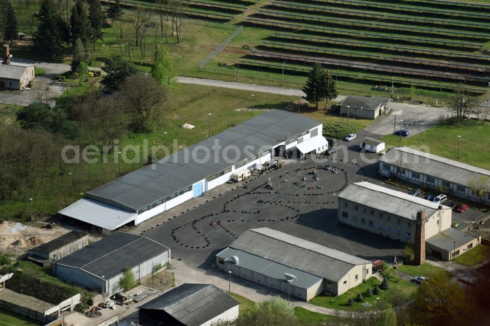 Aerial image Fürstenwalde/Spree - Leisure center - Amusement kart track on the former airfield site in Fuerstenwalde / Spree in Brandenburg