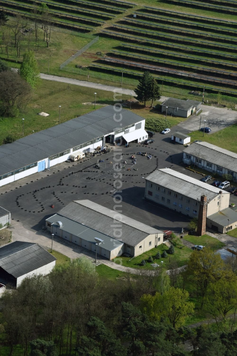 Aerial photograph Fürstenwalde/Spree - Leisure center - Amusement kart track on the former airfield site in Fuerstenwalde / Spree in Brandenburg