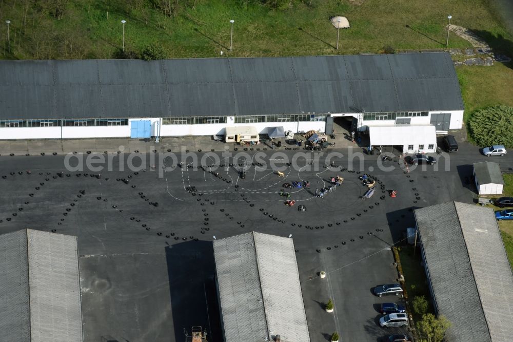 Fürstenwalde/Spree from above - Leisure center - Amusement kart track on the former airfield site in Fuerstenwalde / Spree in Brandenburg