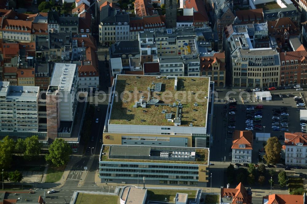 Erfurt from the bird's eye view: Building of the cinema - movie theater CineStar Erfurt on Hirschlachufer in Erfurt in the state Thuringia